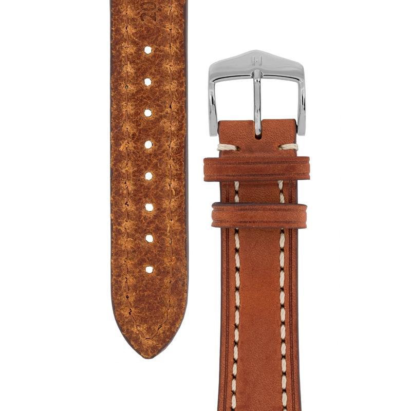 Hirsch LIBERTY Leather Watch Strap in GOLD BROWN