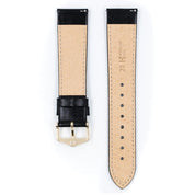 Hirsch OSIRIS Calf Watch Strap in BLACK SHINY