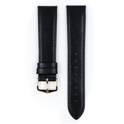 Hirsch OSIRIS Calf Watch Strap in BLACK SHINY