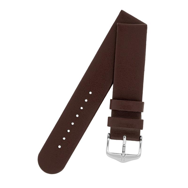 Hirsch SCANDIC Calf Leather Watch Strap in BROWN