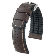 Hirsch TIGER Calf Watch Strap in BROWN