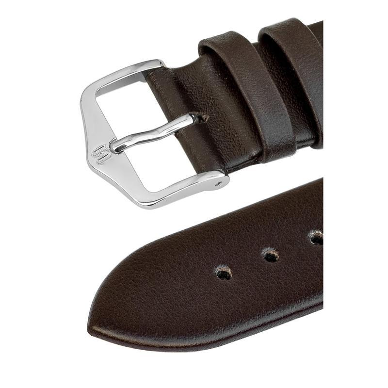 Hirsch TORONTO Fine-Grained Leather Watch Strap in BROWN