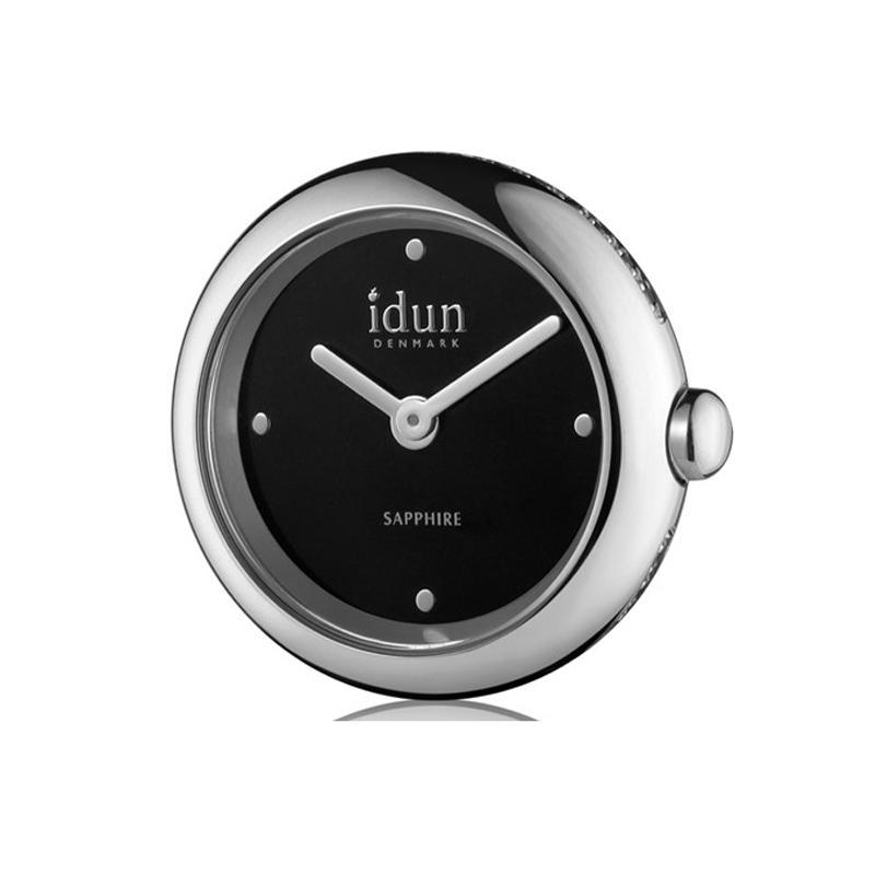 Idun Black Dial CZ Rocking Charm Watch