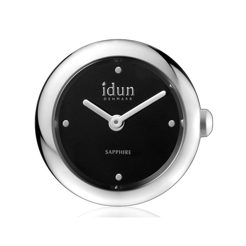 Idun Black Dial CZ Rocking Charm Watch