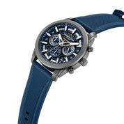 Kenneth Cole Gents Blue Silicone Strap Automatic Watch KCWGO0067701