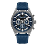 Kenneth Cole Gents Blue Silicone Strap Automatic Watch KCWGO0067701