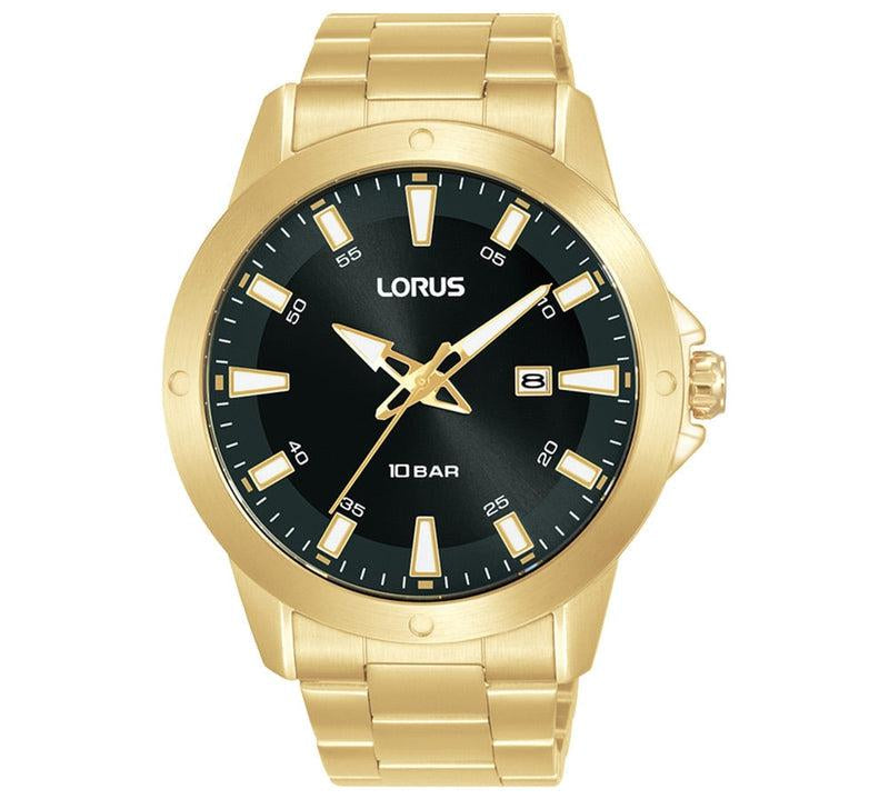 Lorus Gents Black 3 Hands Watch