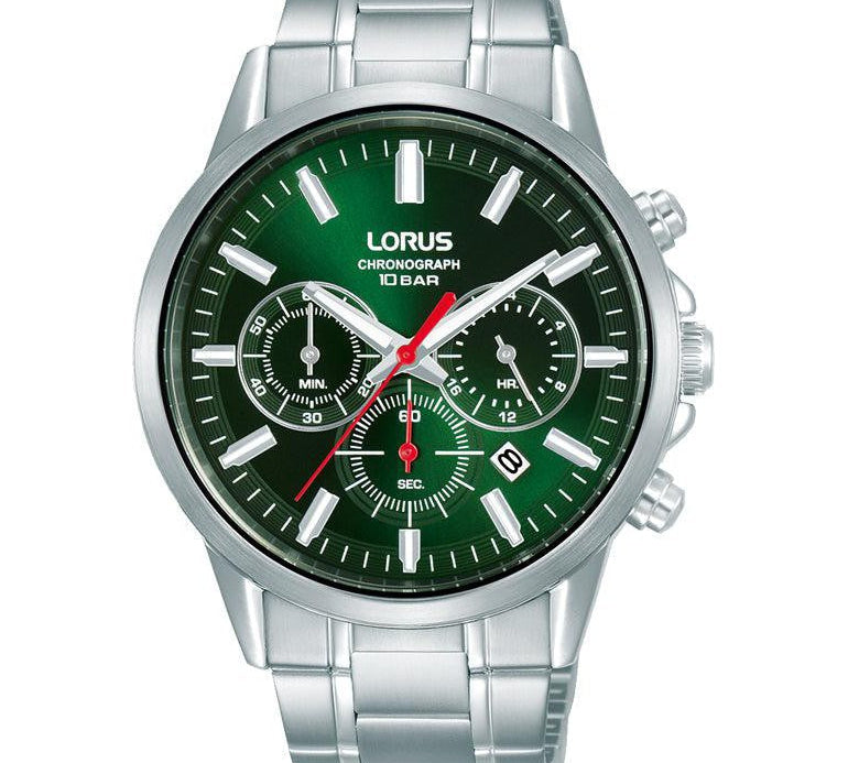 Lorus Gents Green Dial Chronograph Watch
