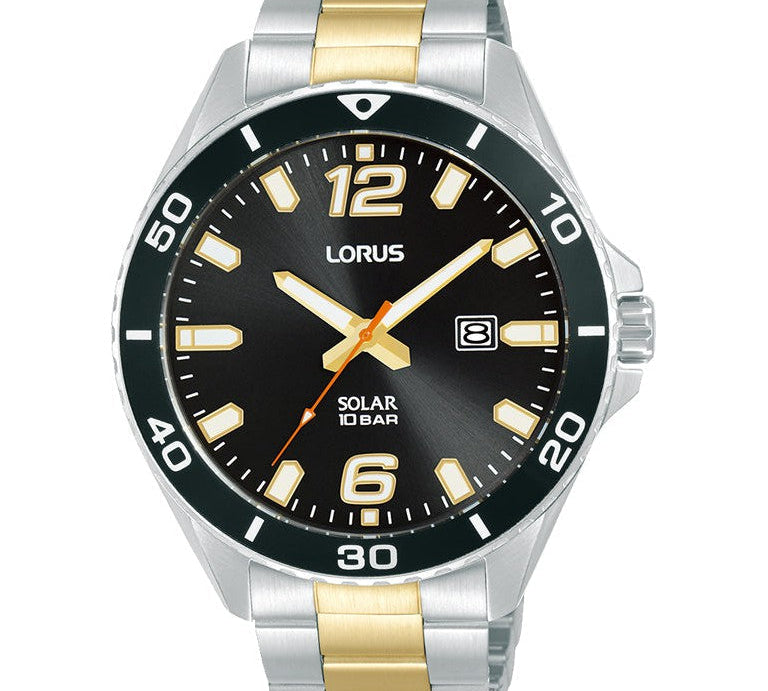 Lorus Gents Two-Tone 3-Hands Solar Watch
