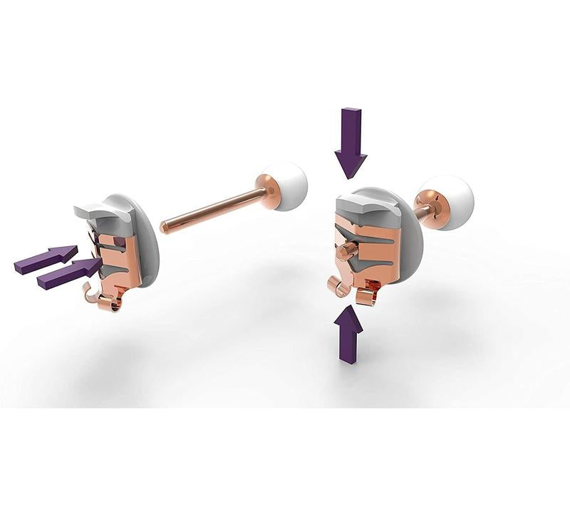 Lox Rose Gold Tone Earring Backs Butterflies (2 pr)