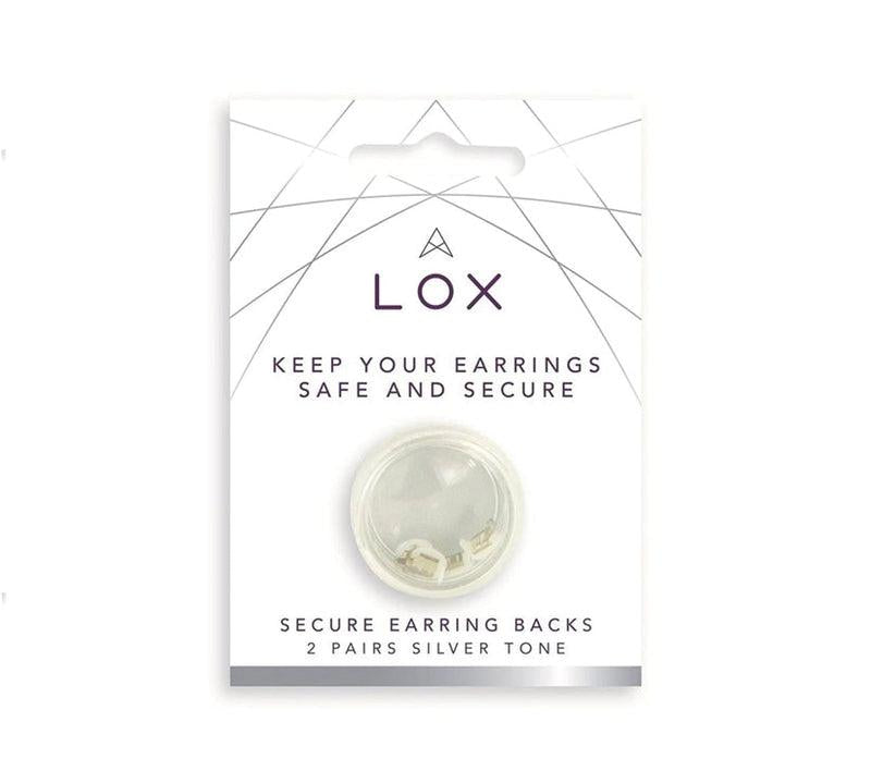 Lox Silver Tone Earring Backs Butterflies (2 pr)