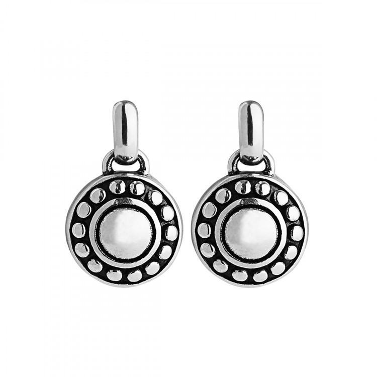 Najo Founder 15Mm Pattern Disc Stud Earrings
