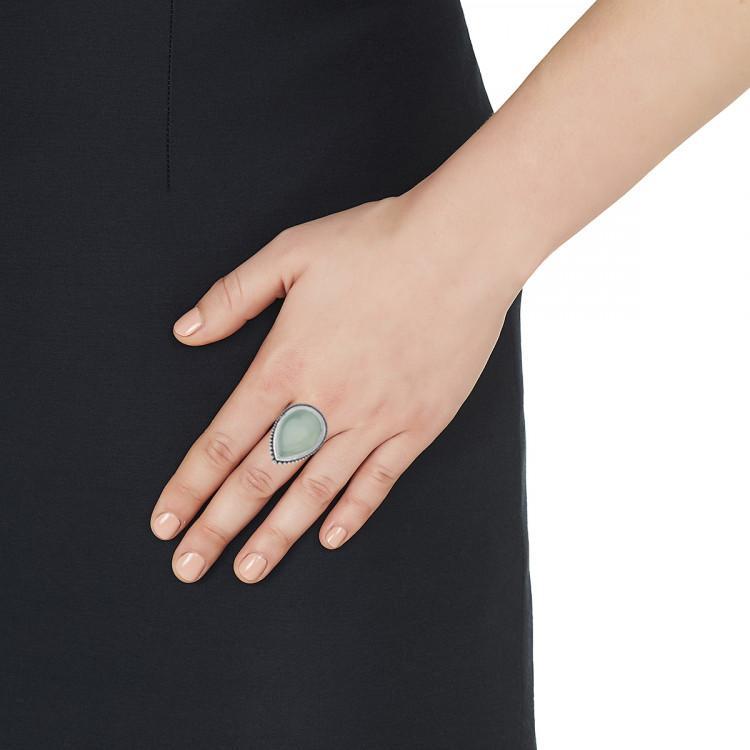 Najo Marine Garden Oxidised Chal Teardrop Ring