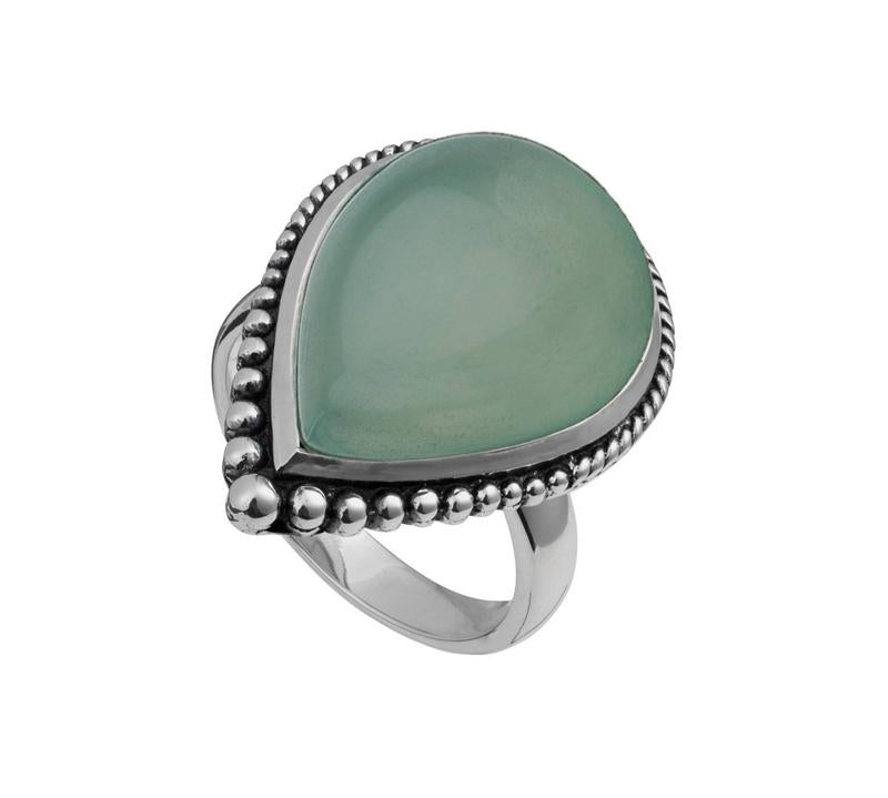 Najo Marine Garden Oxidised Chal Teardrop Ring