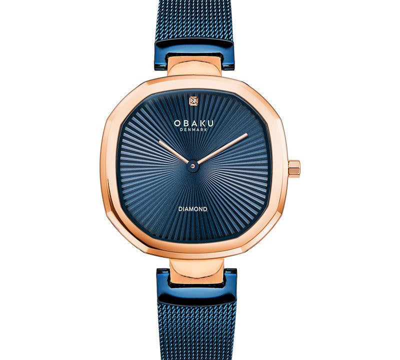 Obaku Brilliant - Ocean Blue Dial Blue Mesh Strap Lds V277LXVLML