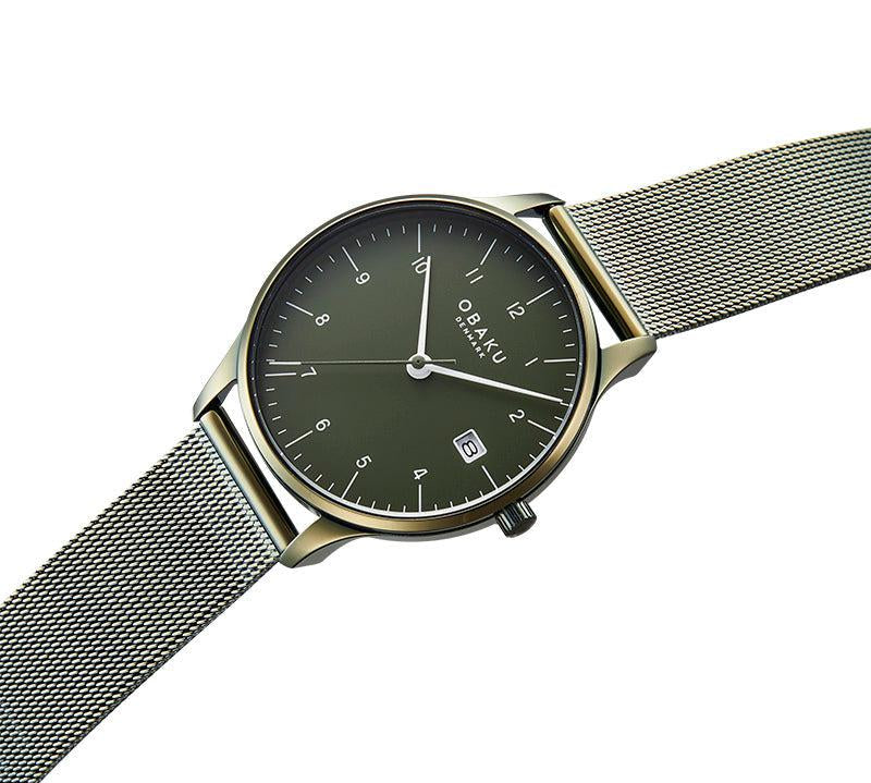 Obaku Chia Lille Leaf - Green Dial Ladies Watch V298LDEEME