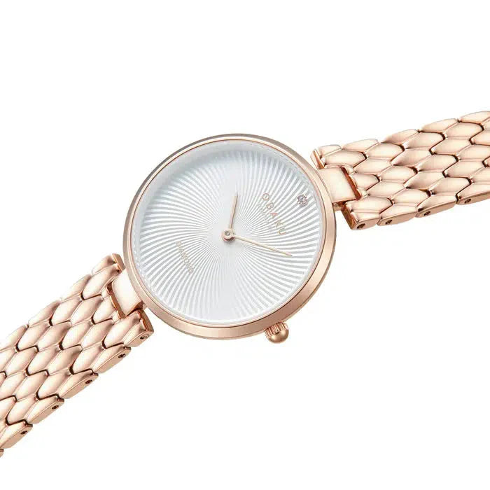 Obaku Diamant Fuchsia Rose Gold 32mm Watch - V256LXVISV