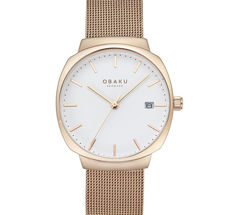 Obaku Felt Lille Rose Gold 33mm Watch - V273LDVWMV