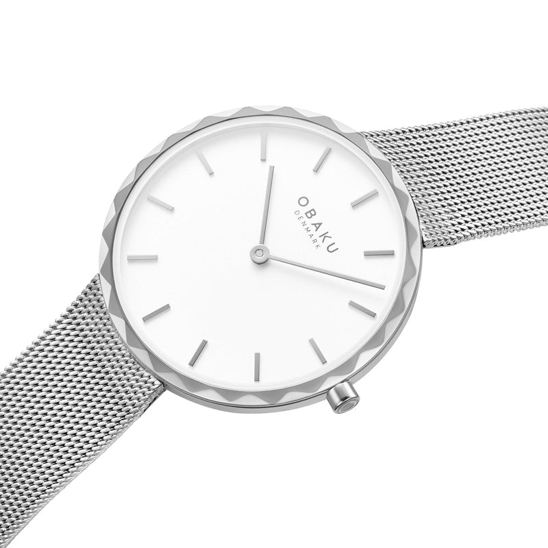 Obaku Folder Steel White 32mm Watch - V252LXCIMC