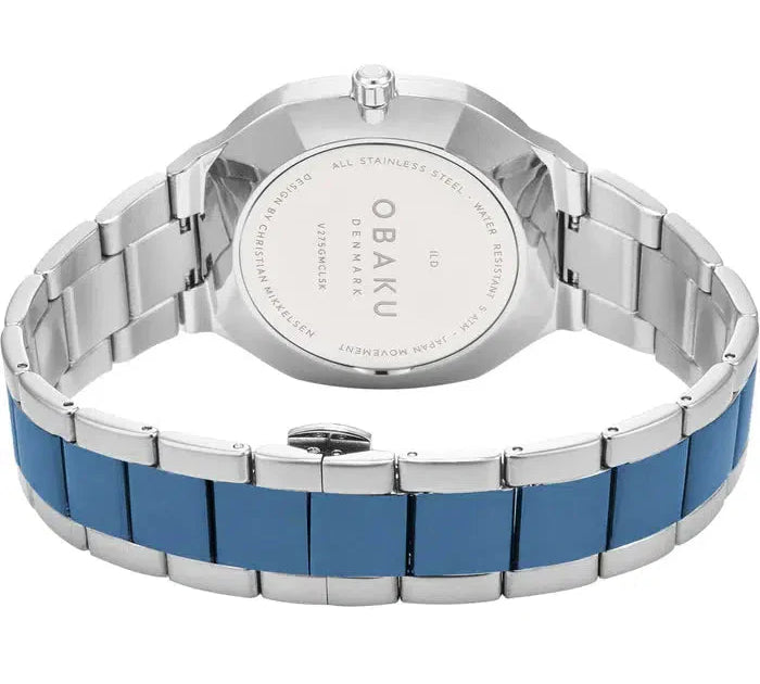 Obaku ILD Bluesteel Steel 42mm Watch - V275GMCLSK