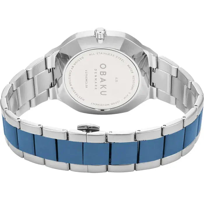 Obaku ILD Bluesteel Steel 42mm Watch - V275GMCLSK