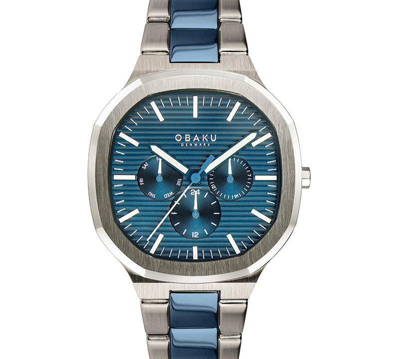 Obaku ILD Bluesteel Steel 42mm Watch - V275GMCLSK