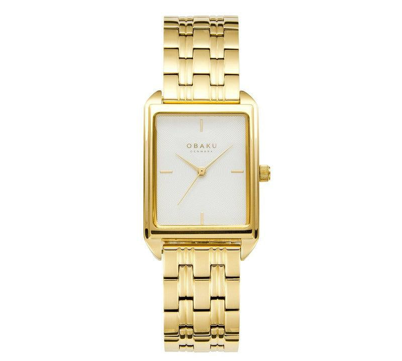 Obaku Kamille - Cider White Dial IP Gold Steel Ladies Watch V293LXGISG