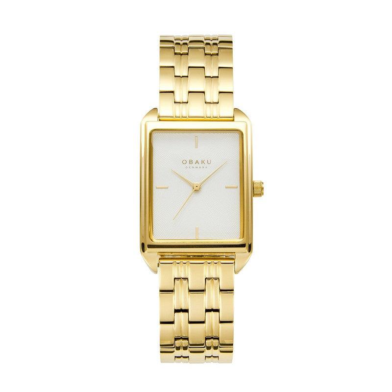 Obaku Kamille - Cider White Dial IP Gold Steel Ladies Watch V293LXGISG