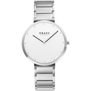 Obaku Klip Brace White 39mm Watch - V258GXCISC