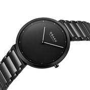 Obaku Klip-Dark Stainless Steel Black IP Dress Watch V258GXBBSB