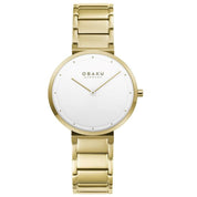 Obaku Klip Lille Cider Gold 34mm Watch - V258LXGISG