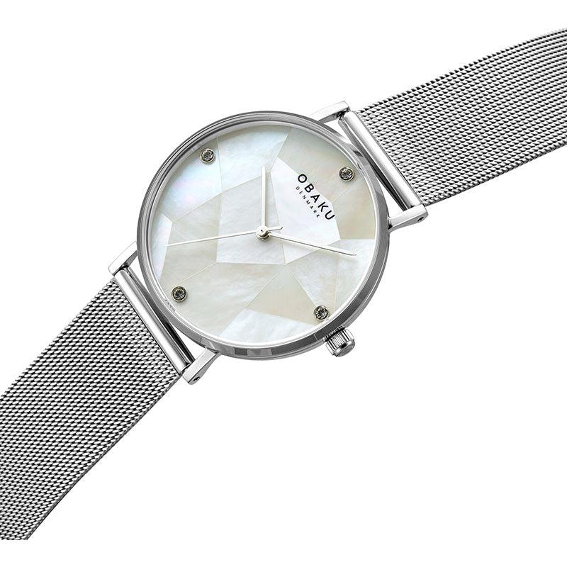 Obaku Mosaik Steel White 37mm Watch - V268LXCWMC – Brand Avenue