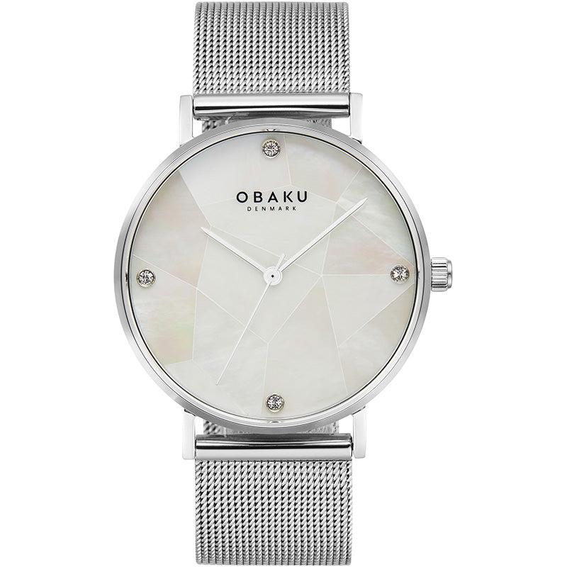 Obaku Mosaik Steel White 37mm Watch - V268LXCWMC – Brand Avenue