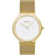 Obaku Note Lille Gold Gold 34mm Watch - V285LEGWMG