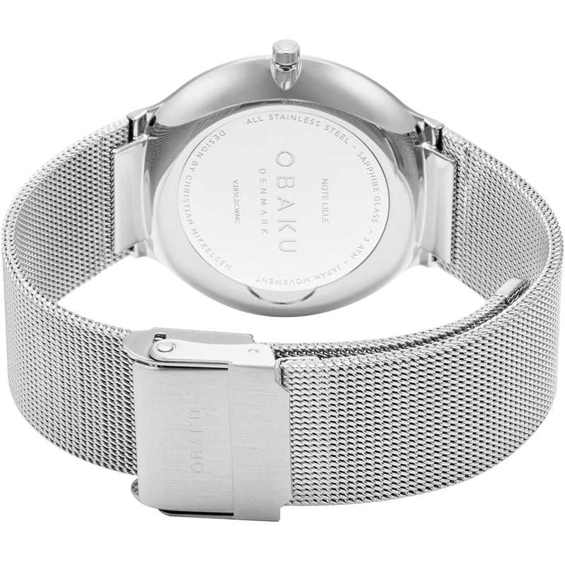 Obaku Note Lille Steel 34mm Watch - V285LECWMC