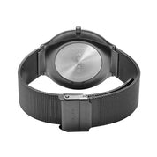 Obaku Note Night Black Rose Gold 42mm Watch - V285GXMBMB