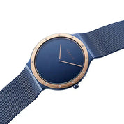 Obaku Note Ocean Blue Rose Gold 42mm Watch - V285GXSLML