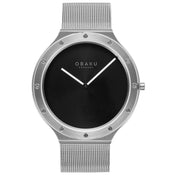 Obaku Note Onyx Steel 42mm Watch - V285GXCBMC