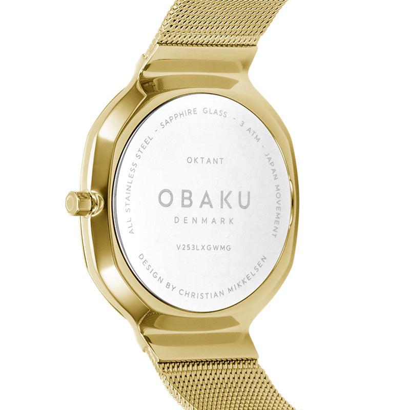 Obaku Oktant Lille Gold 32mm Watch - V253LXGWMG