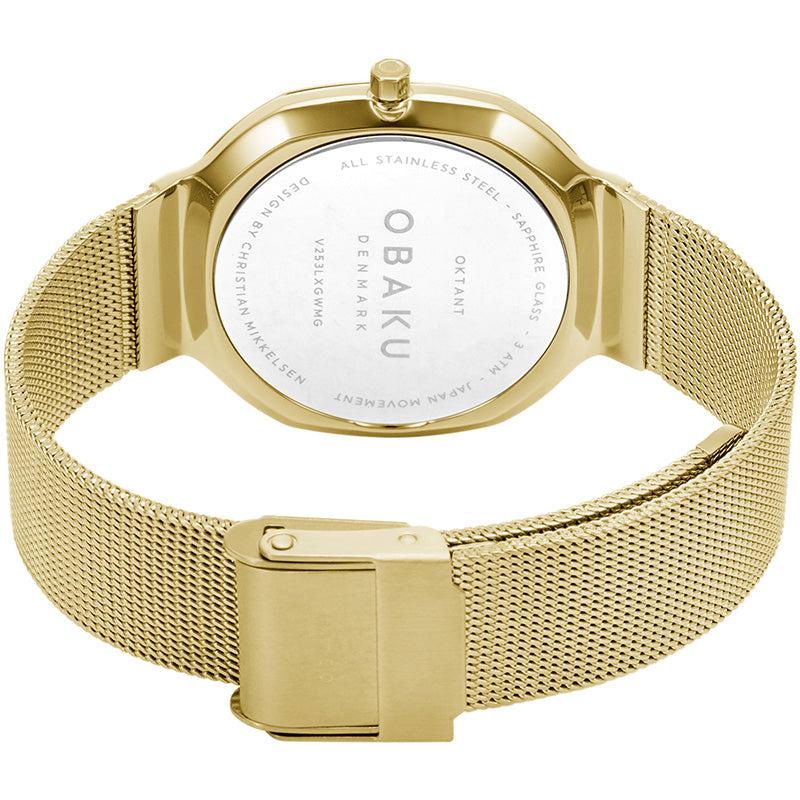 Obaku Oktant Lille Gold 32mm Watch - V253LXGWMG