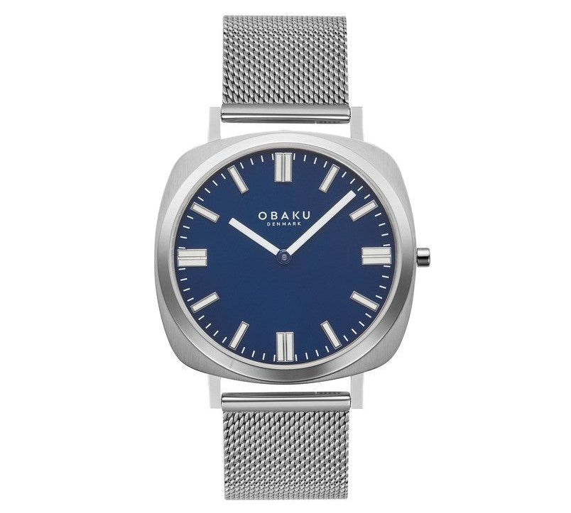 Obaku Punkter Arctic - Blue Dial Stainless Steel Gents Watch V296GXCLMC