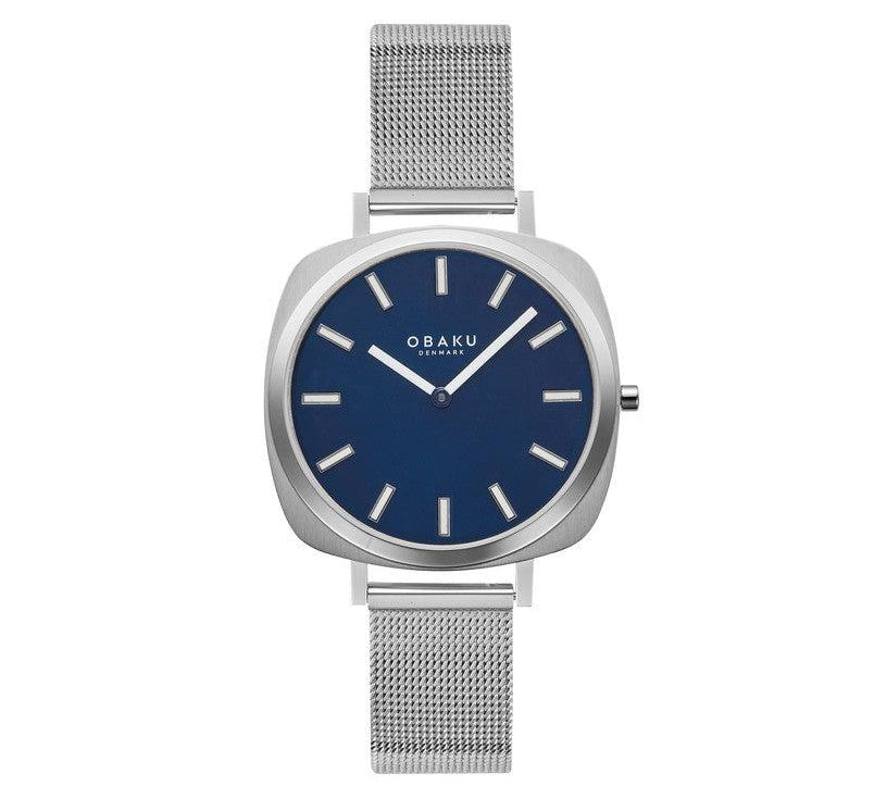 Obaku Punkter Lille Arctic - Blue Dial Stainless Steel Ladies Watch V296LXCLMC