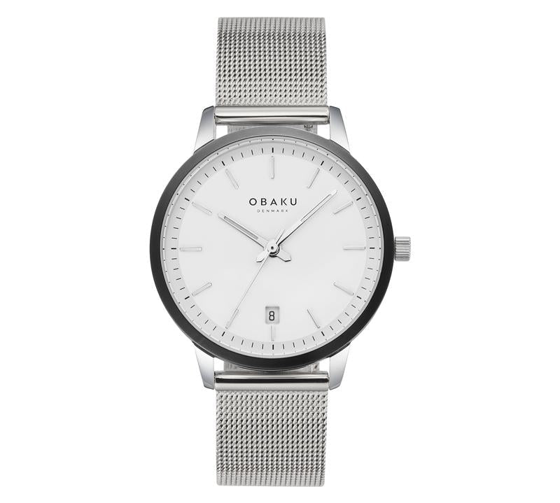 Obaku Salvie Lille Monochrome White 34mm Watch - V270LDAWMC