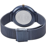 Obaku Satin Ocean Blue Rose Gold 40mm Watch - V269GXSLML