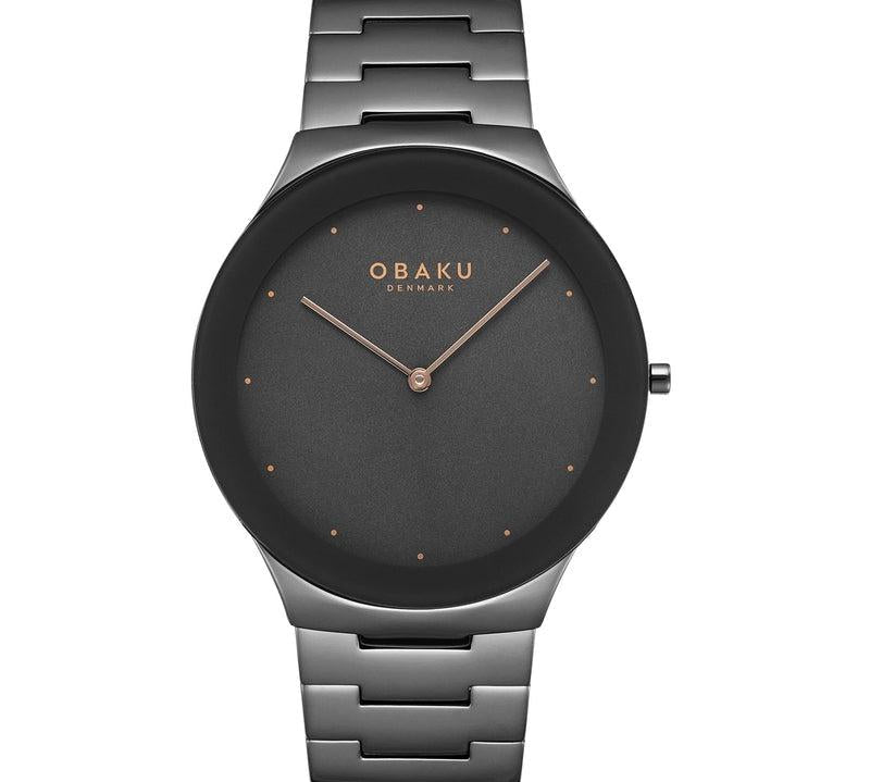 Obaku Spejl Ash Gun 42mm Watch - V290GXUUSU