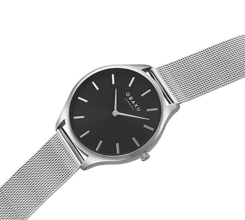 Obaku Tang Lille Onyx Black 35mm Watch - V260LXCBMC