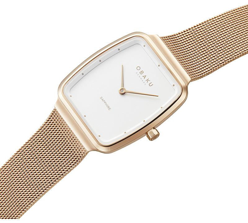 Obaku Tern Lille Rose Gold 27mm Watch - V267LXVIMV