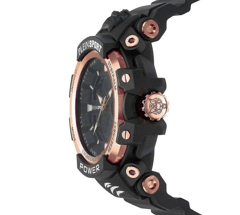 Plein Sport Combat Black Analog-Digital Watch 50mm