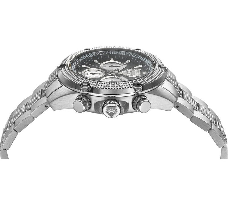 Plein Sport Hurricane Silver Chronograph Watch 44mm