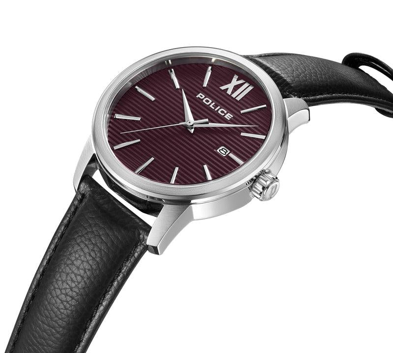 Police Gents Bedum Black Dial 3 Hands, Date Watch